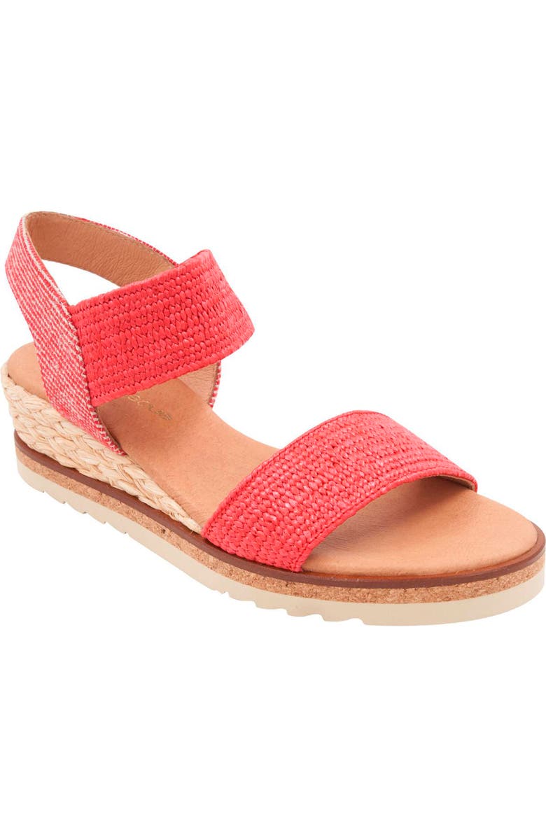 André Assous Neveah Featherweight Wedge Sandal, Main, color, Red
