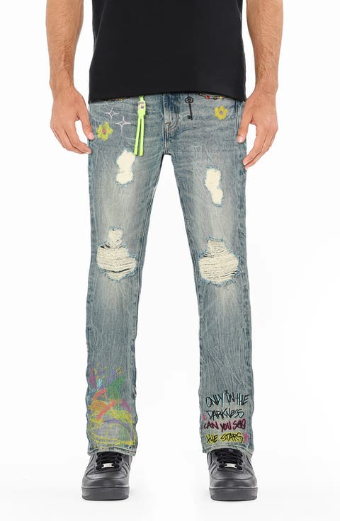 Lenny Graffiti Bootcut 603 Jeans (Finn Graffiti) (Regular & Big)