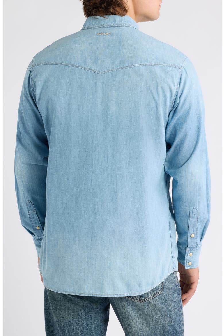 Classic Cowboy Long Sleeve Denim Shirt, Alternate, color, BRODY