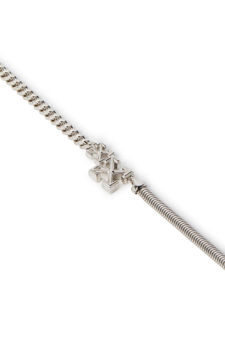 Men's Double Arrow Bracelet, Alternate, color, Silver