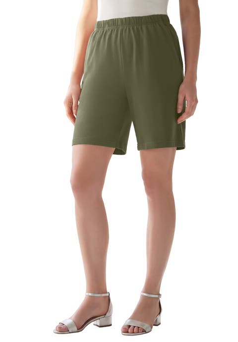 Plus Size Soft Knit Pull On Short