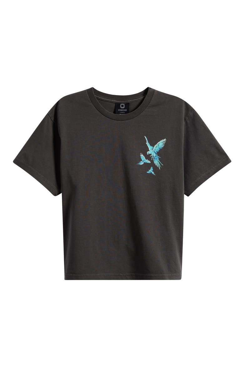 Kids' Summer Graphic T-Shirt, Main, color, BLACK