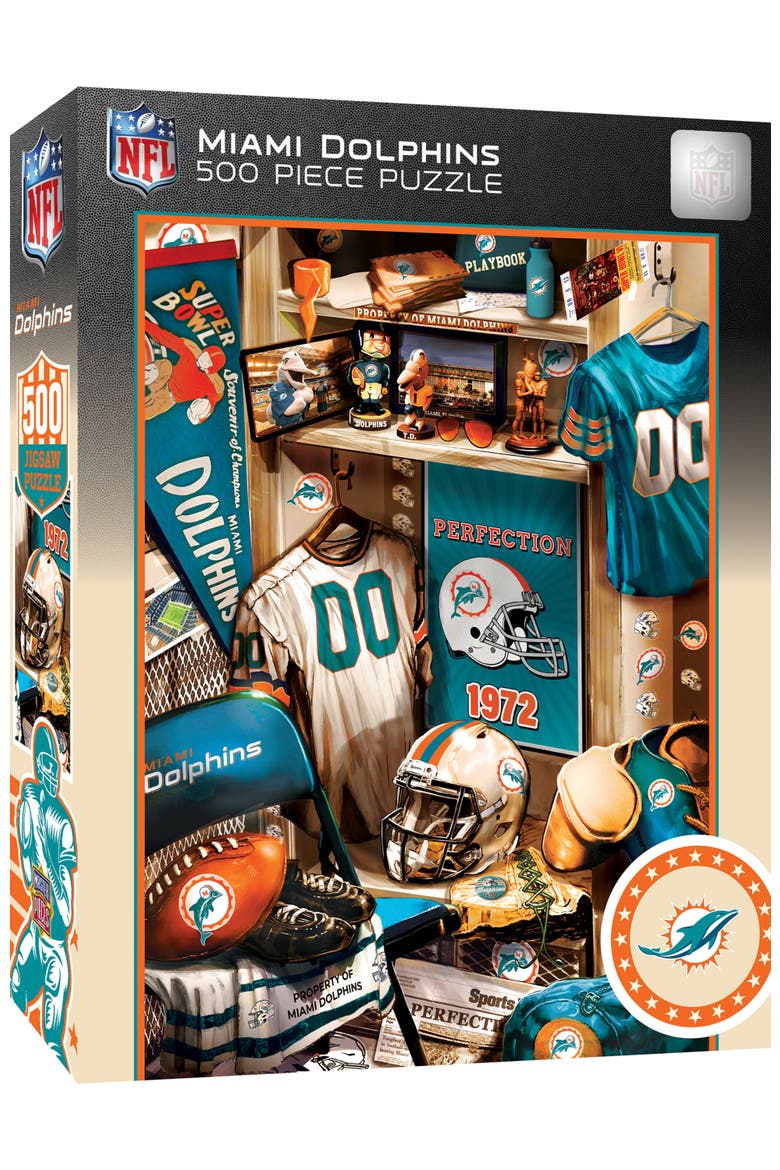 Miami Dolphins Locker Room 500pc Puzzle, Main, color, Multicolor