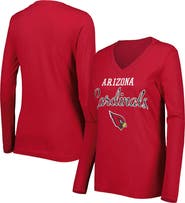 G-III 4HER BY CARL BANKS Women's G-III 4Her by Carl Banks Cardinal Arizona Cardinals Post Season Long Sleeve V-Neck T-Shirt