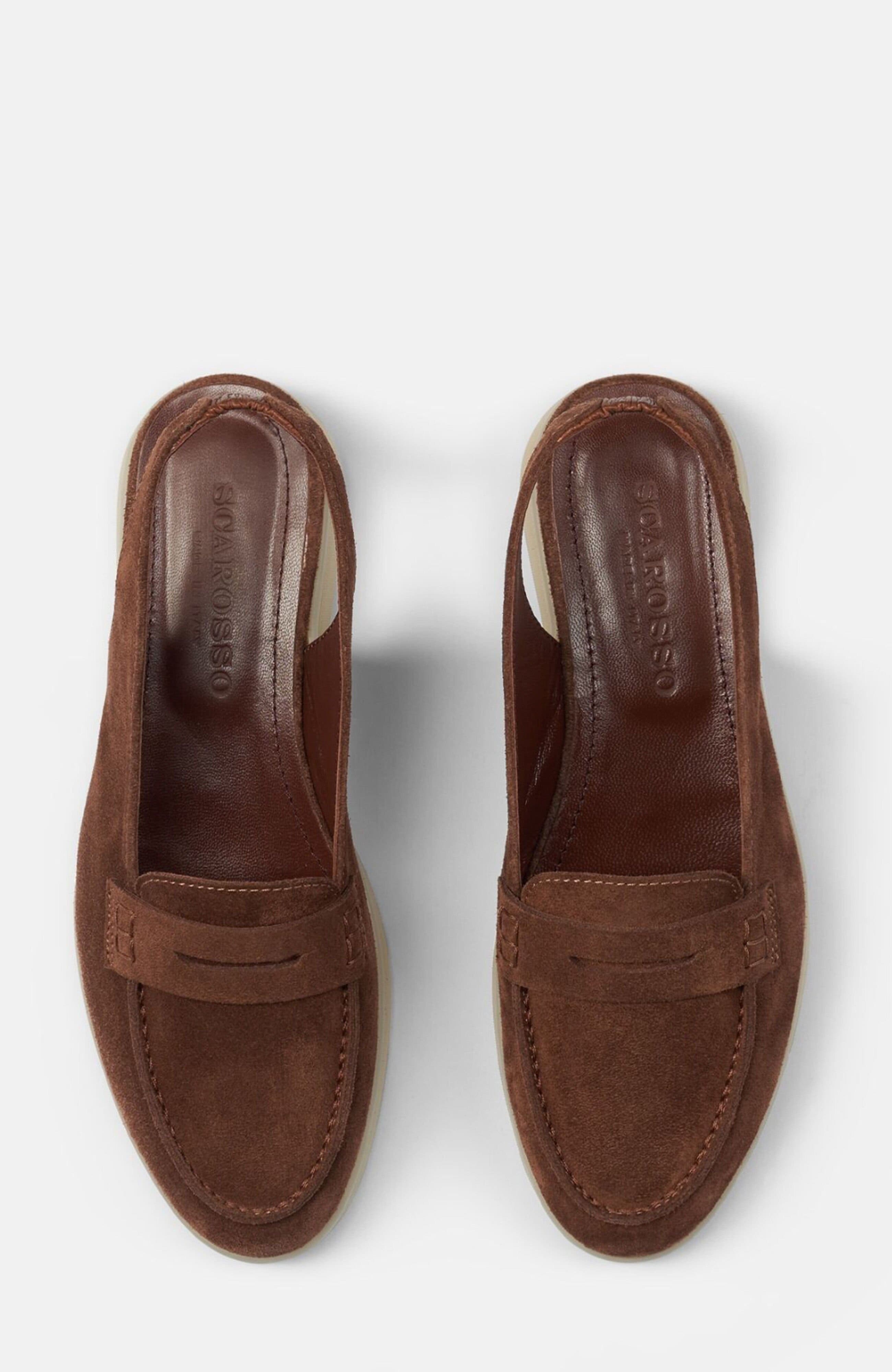 Leila Loafers, Alternate, color, Brown - Suede