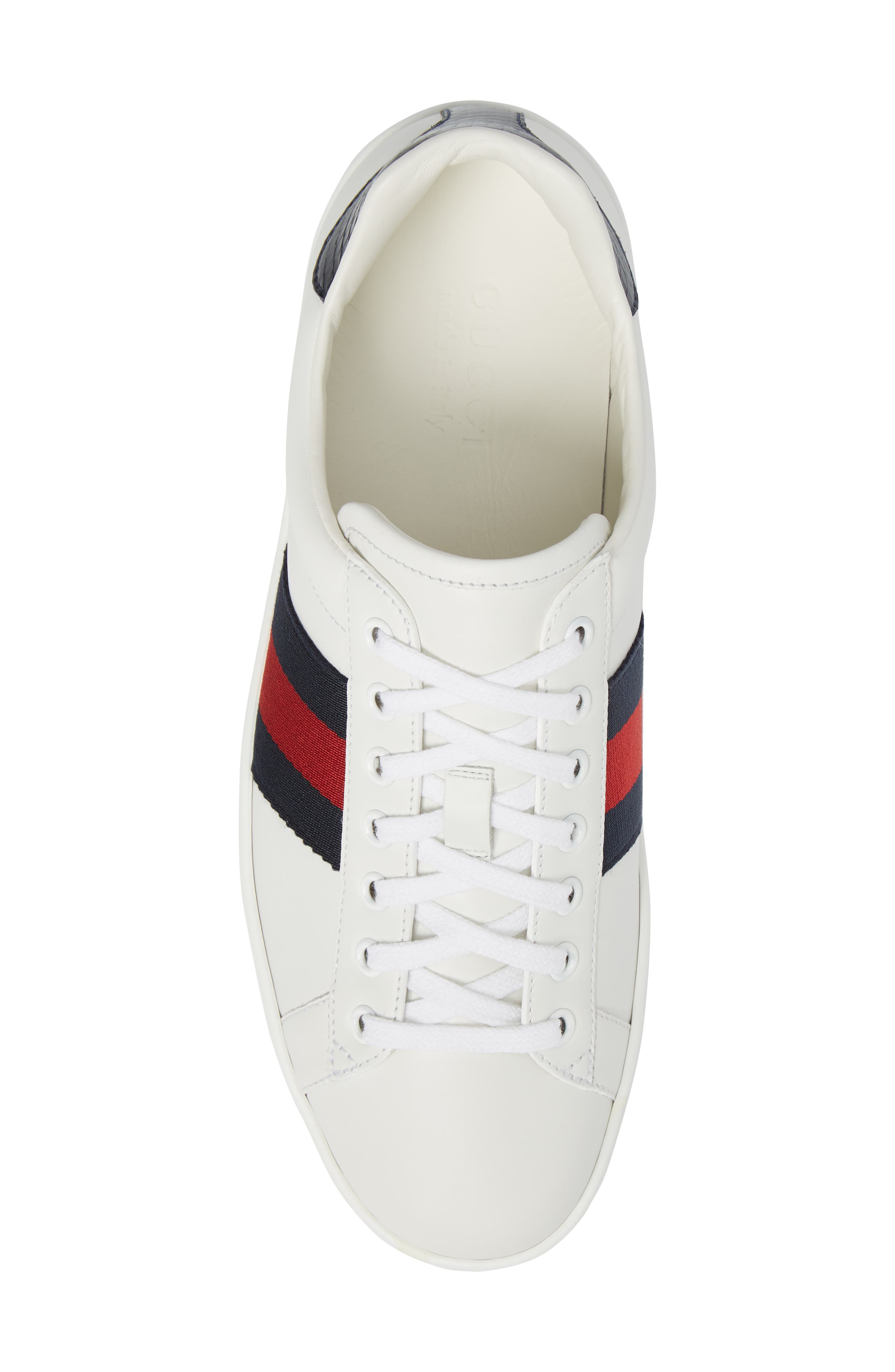 New Ace Clean Web Stripe Sneaker, Alternate, color, BIANCO