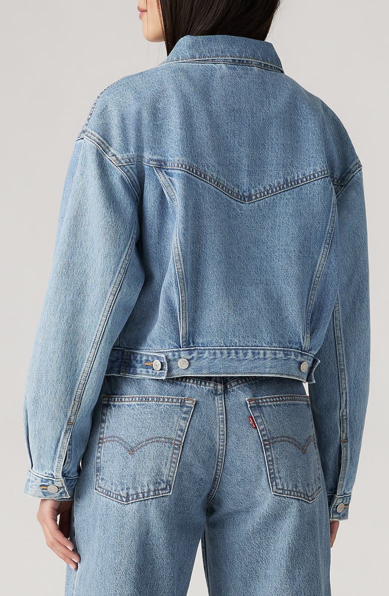 Levi's<sup>®</sup> Shrunken '90s Denim Trucker Jacket, Alternate, color,