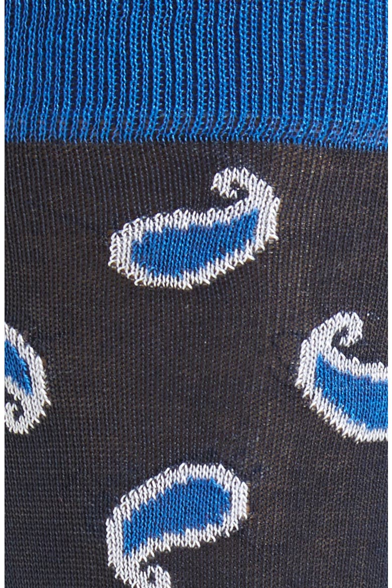Paisley Socks, Alternate, color, CLASSIC BLUE