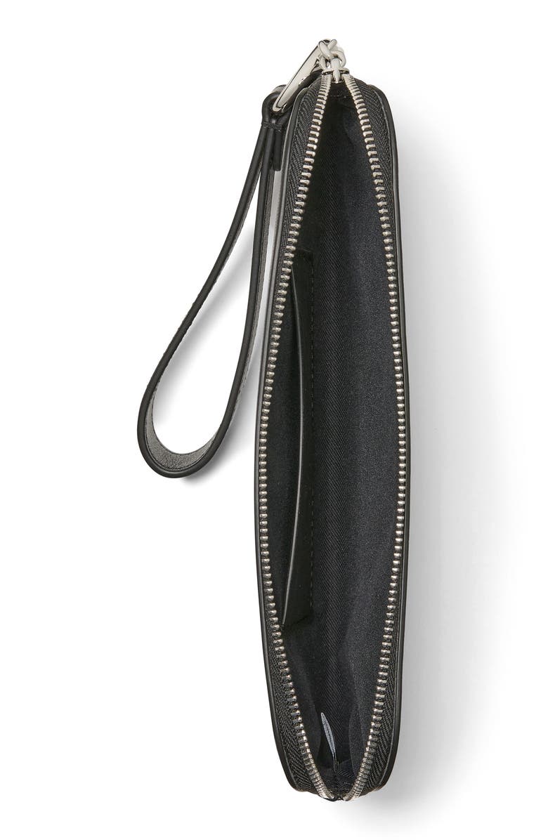 Kate Spade New York halo leather medium wristlet, Alternate, color, Black