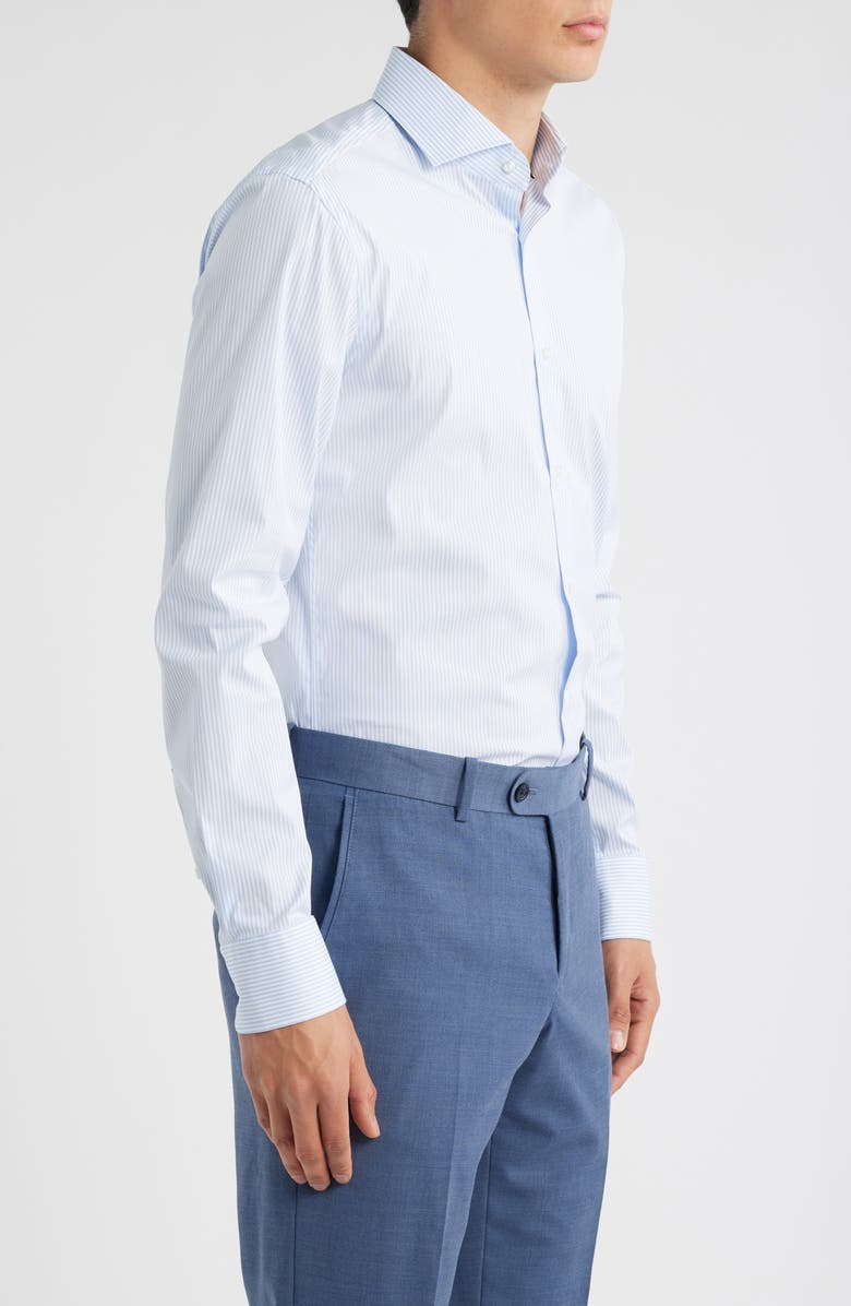 BOSS Hank Slim Fit Performance Dress Shirt, Alternate, color, Light Blue