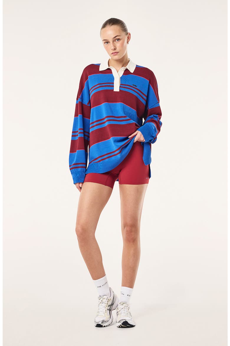 Strata Striped Long Sleeve Top, Alternate, color, PALACE BLUE STRIPE