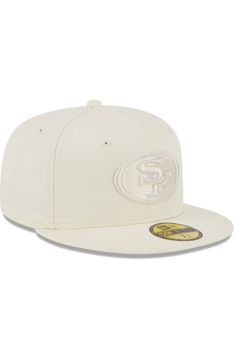 New Era Men's New Era Cream San Francisco 49ers Color Pack 59FIFTY Fitted Hat, Alternate, color,