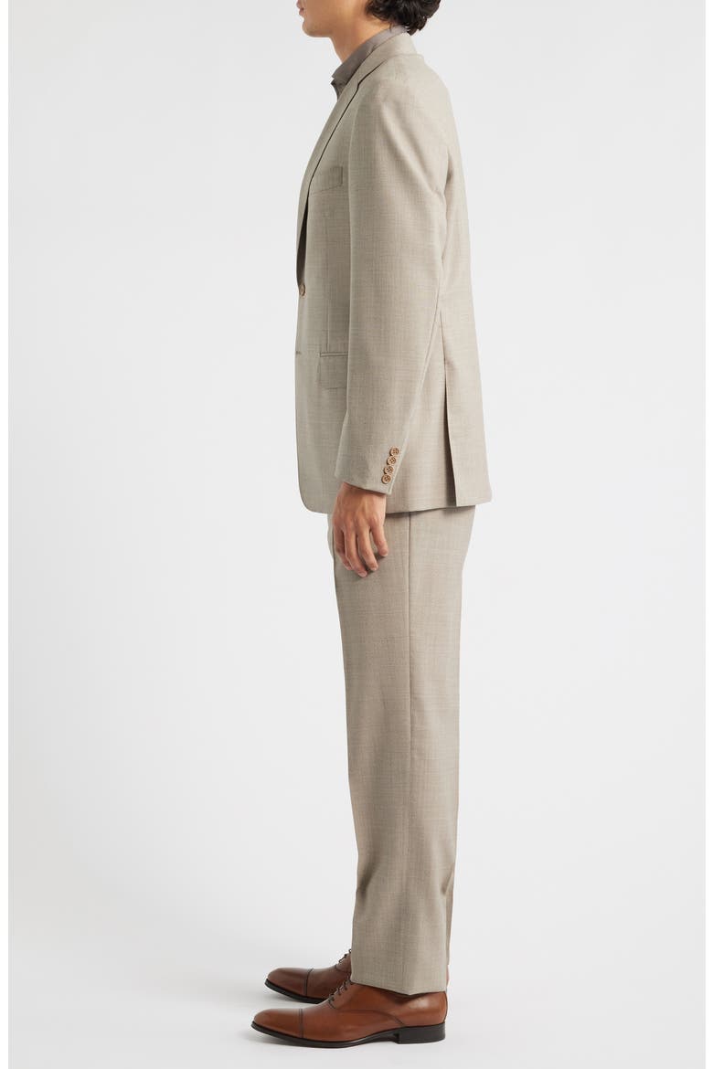 Siena Regular Fit Solid Tan Wool Suit, Alternate, color, BEIGE