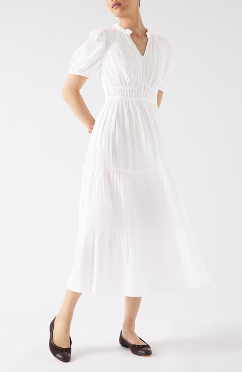 Puff Sleeve White Dresses | Nordstrom