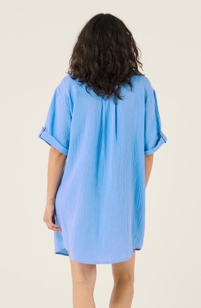 Cache Coeur Bertille maternity and nursing beach dress, Alternate, color, Blue