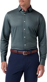 Mizzen+Main Halyard Trim Fit Clover Performance Button-Up Shirt