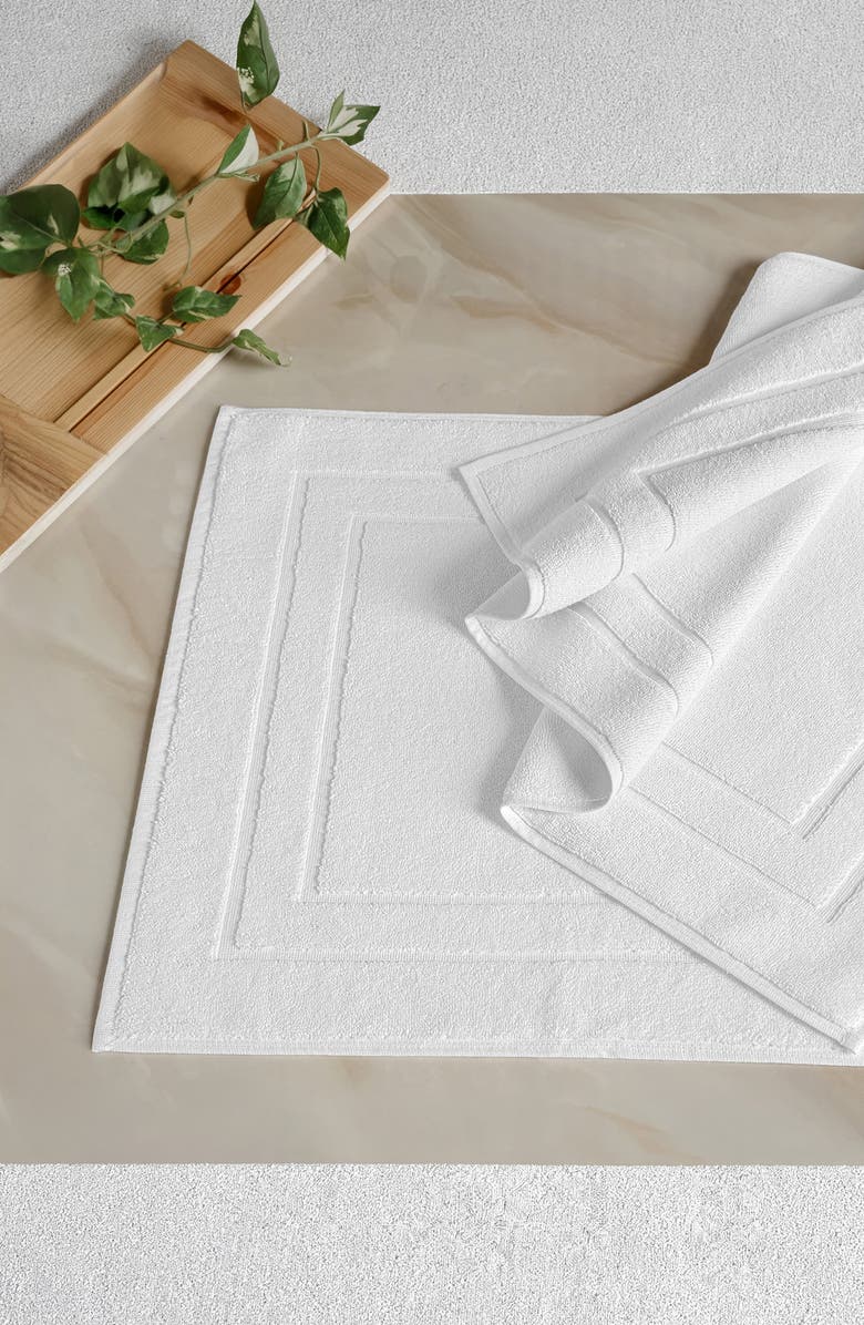 Linum Home Textiles 2-Pack Anovia Cotton Bath Mats, Alternate, color, White