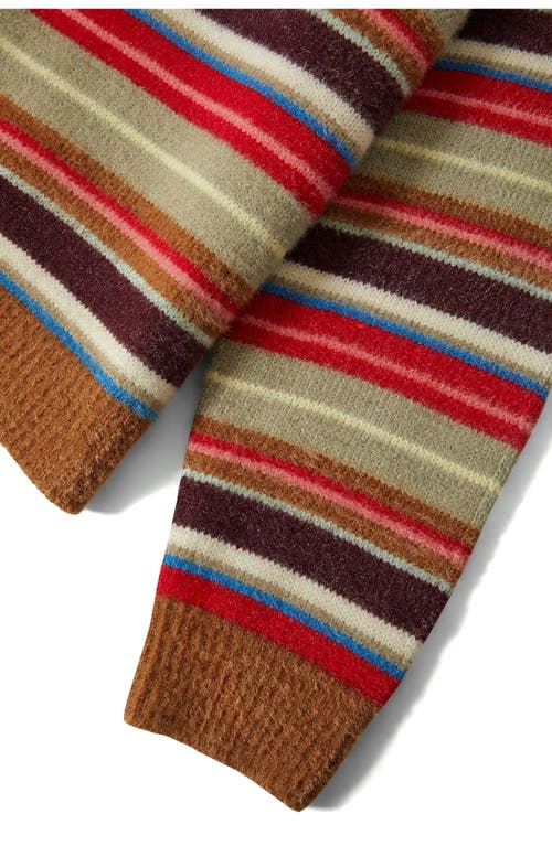 Brixton Stripe Crewneck Sweater In Multi