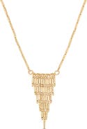 Bony Levy 14K Gold Beaded Fringe Chain Necklace