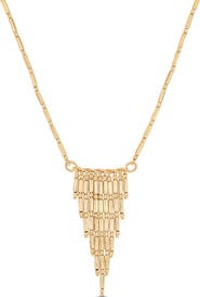 Bony Levy 14K Gold Beaded Fringe Chain Necklace