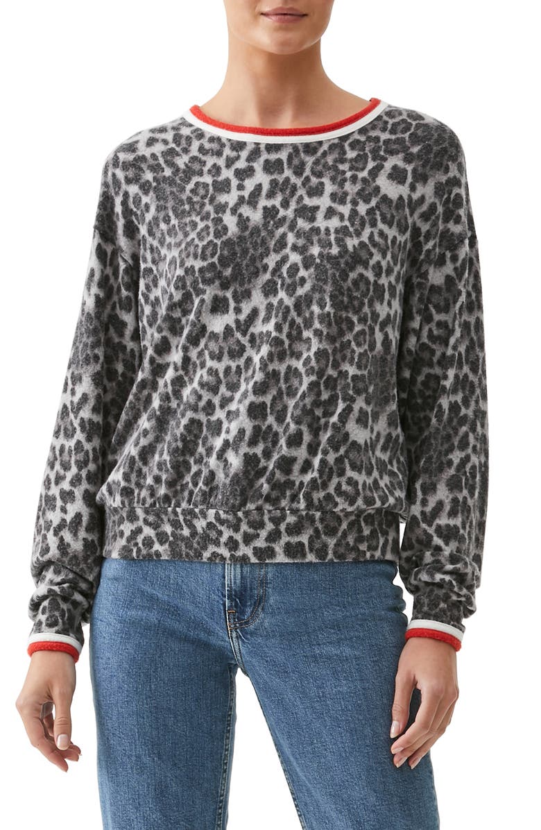 Michael Stars Tate Animal Print Sweater, Main, color, 