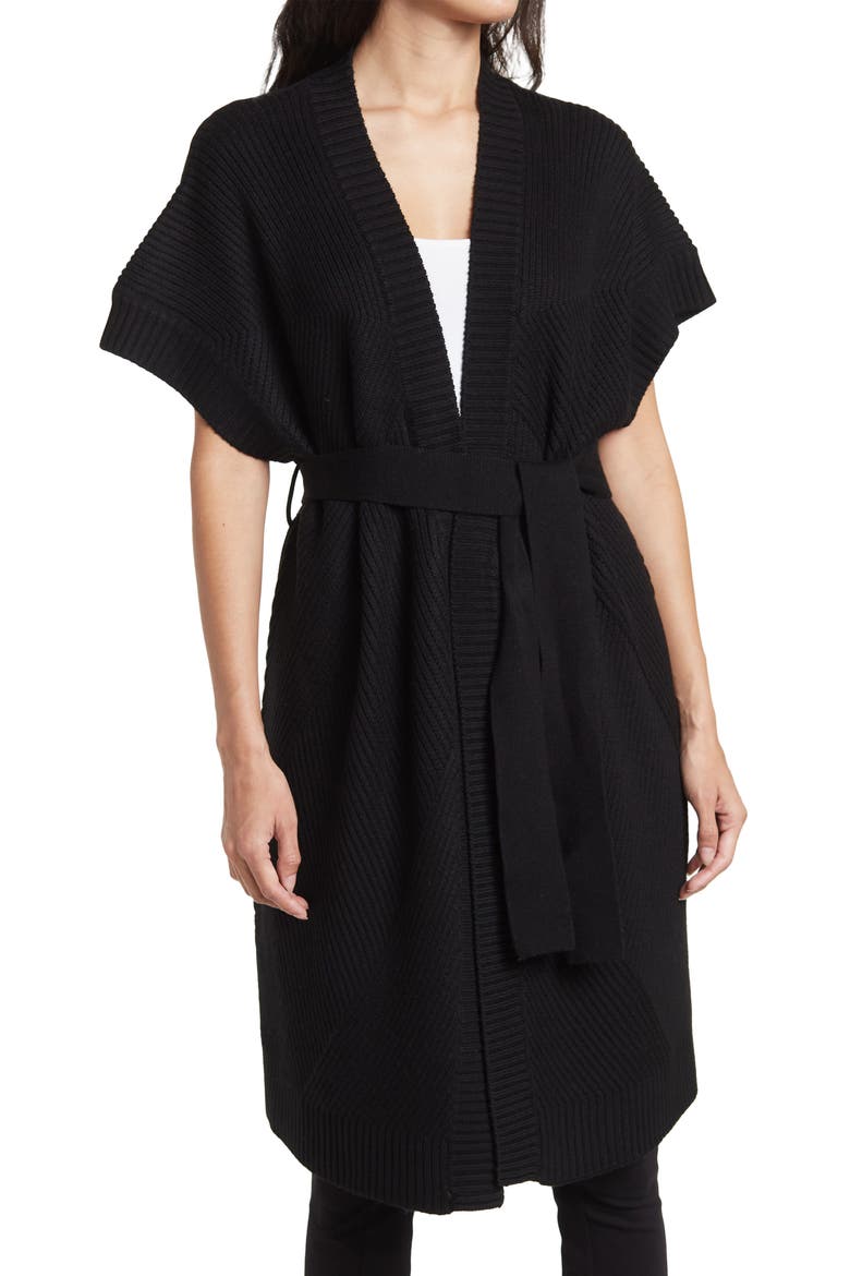 Celia Knit Sweater Vest, Main, color, BLACK