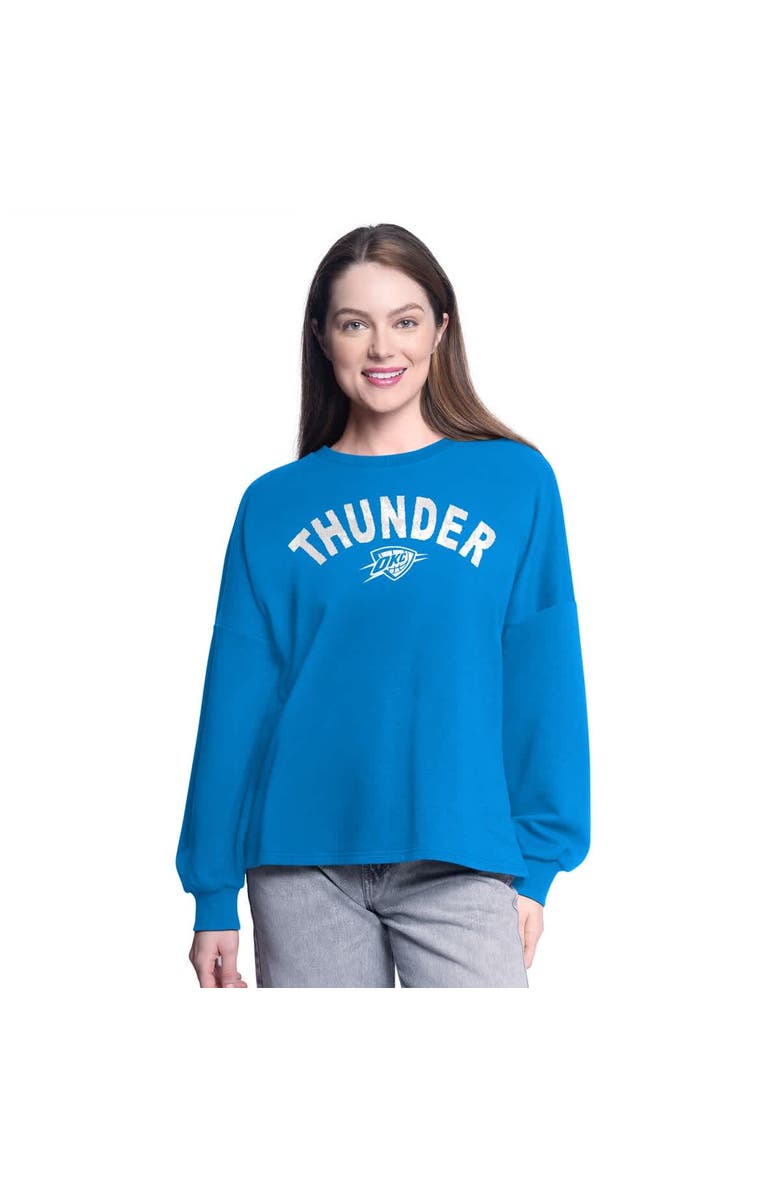 G-III 4HER BY CARL BANKS Women's G-III 4Her by Carl Banks Blue Oklahoma City Thunder Athletic Pullover Sweatshirt, Alternate, color, Blue