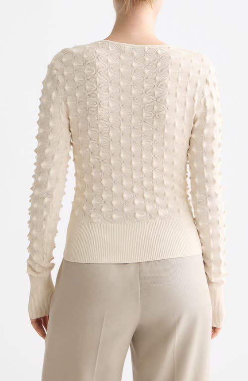 Scotch & Soda Textured Stitch Sweater In Neutral