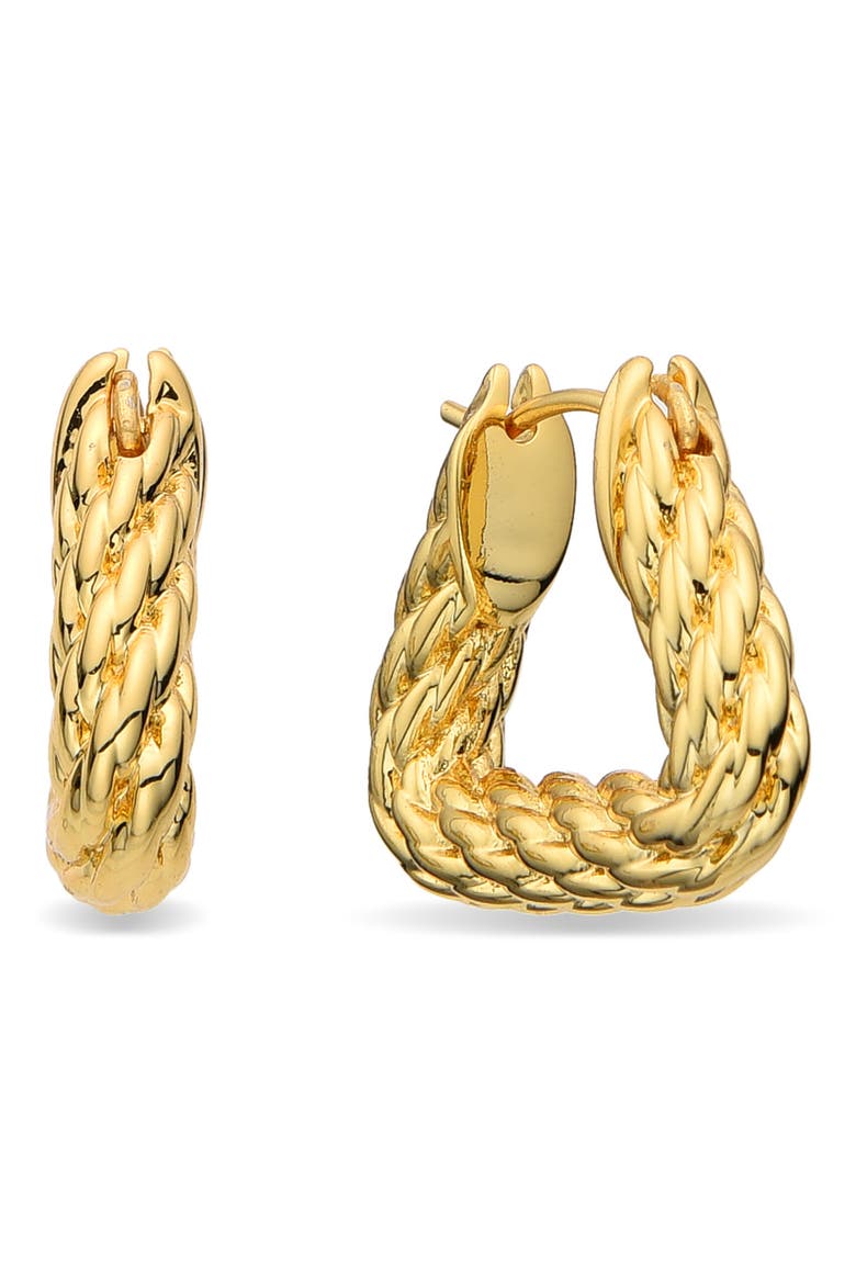 Heloise Twist Hoop Earrings, Main, color, GOLD