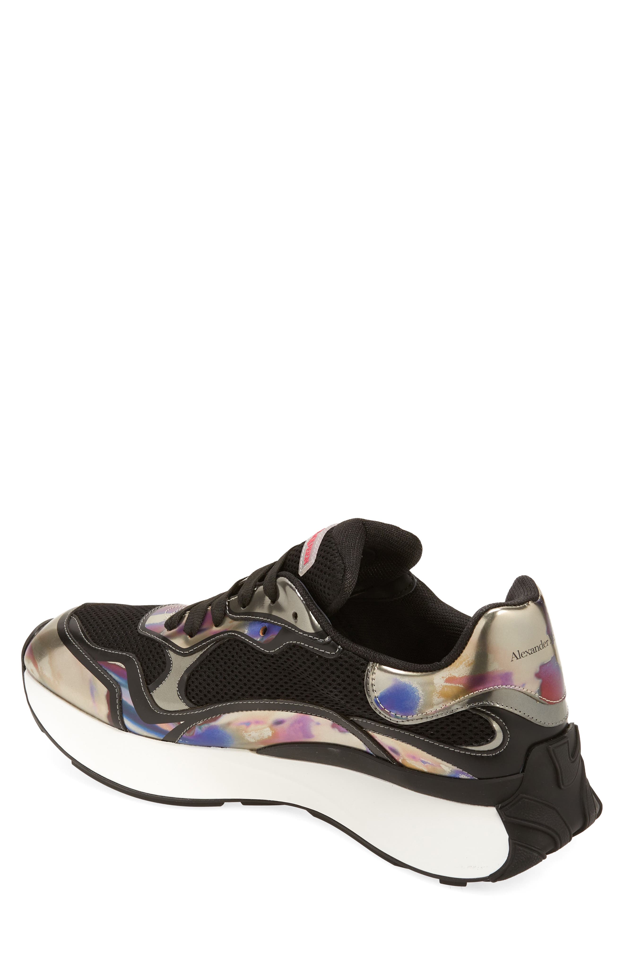 McQueen Sprint Runner Sneaker, Alternate, color, Black/ White/ Multi