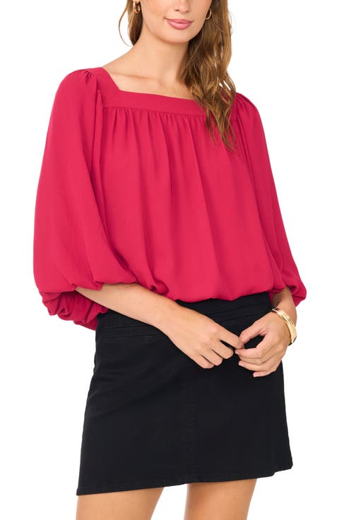 Square Neck Bubble Top