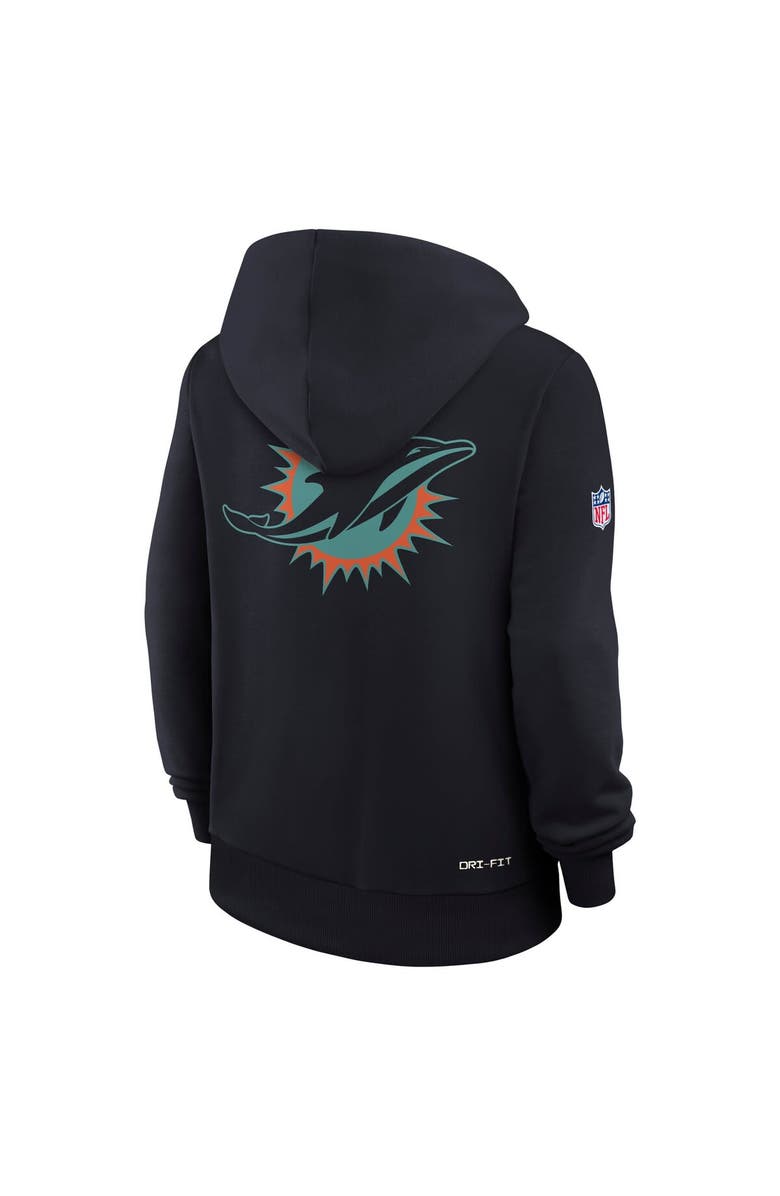 Nike Women's Nike Pitch Blue Miami Dolphins 2025 Rivalries Collection Standard Issue Sideline Dri-FIT Hoodie, Alternate, color, Navy