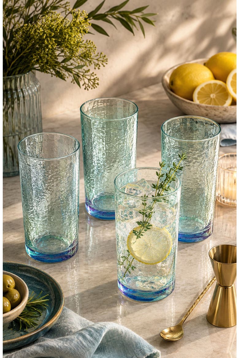 Set of 4 Aperitivo Highball Glasses, Alternate, color, BLUE