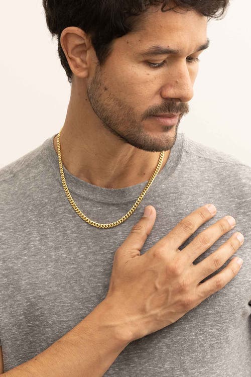 Shop Oradina Estate Cuban Bold Chain In 14k Yellow Gold
