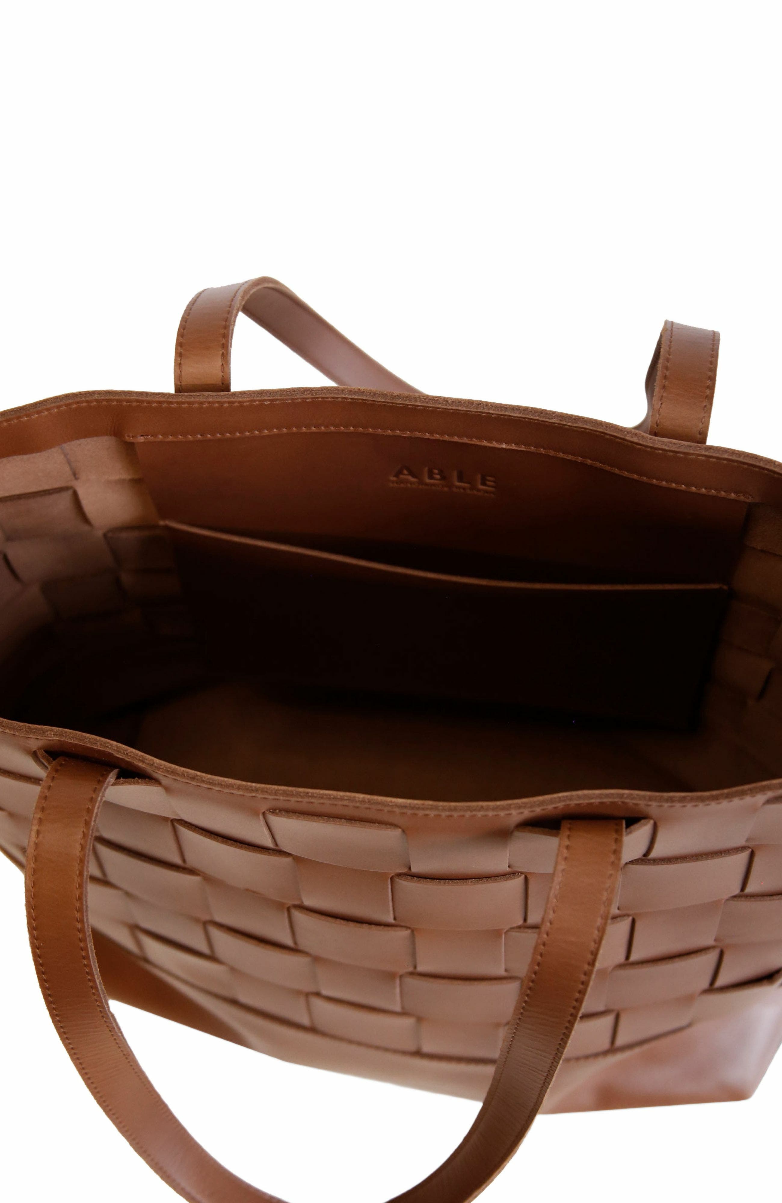 ABLE Mamuye Woven Tote, Alternate, color, Whiskey