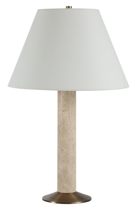 Tamara Travertine Table Lamp
