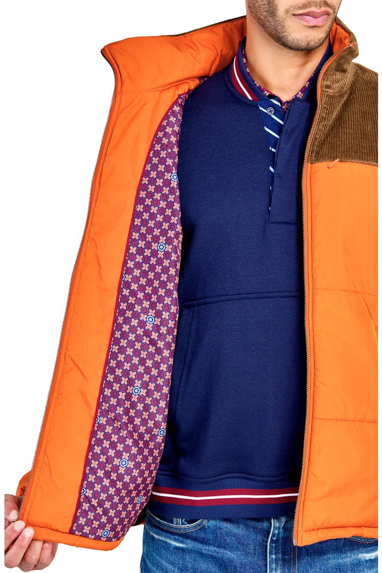 Solid Puffer Jacket, Alternate, color, ORANGE