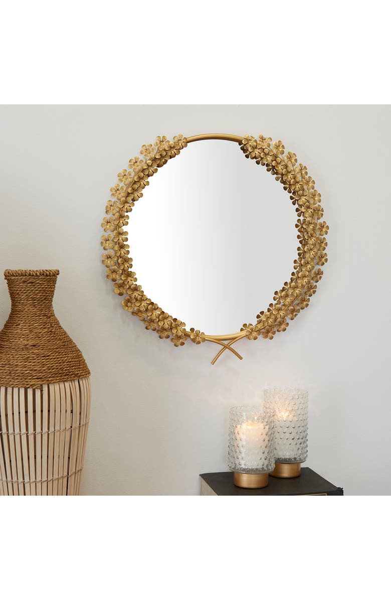 VIVIAN LUNE HOME Floral Leaf Mirror, Alternate, color, 