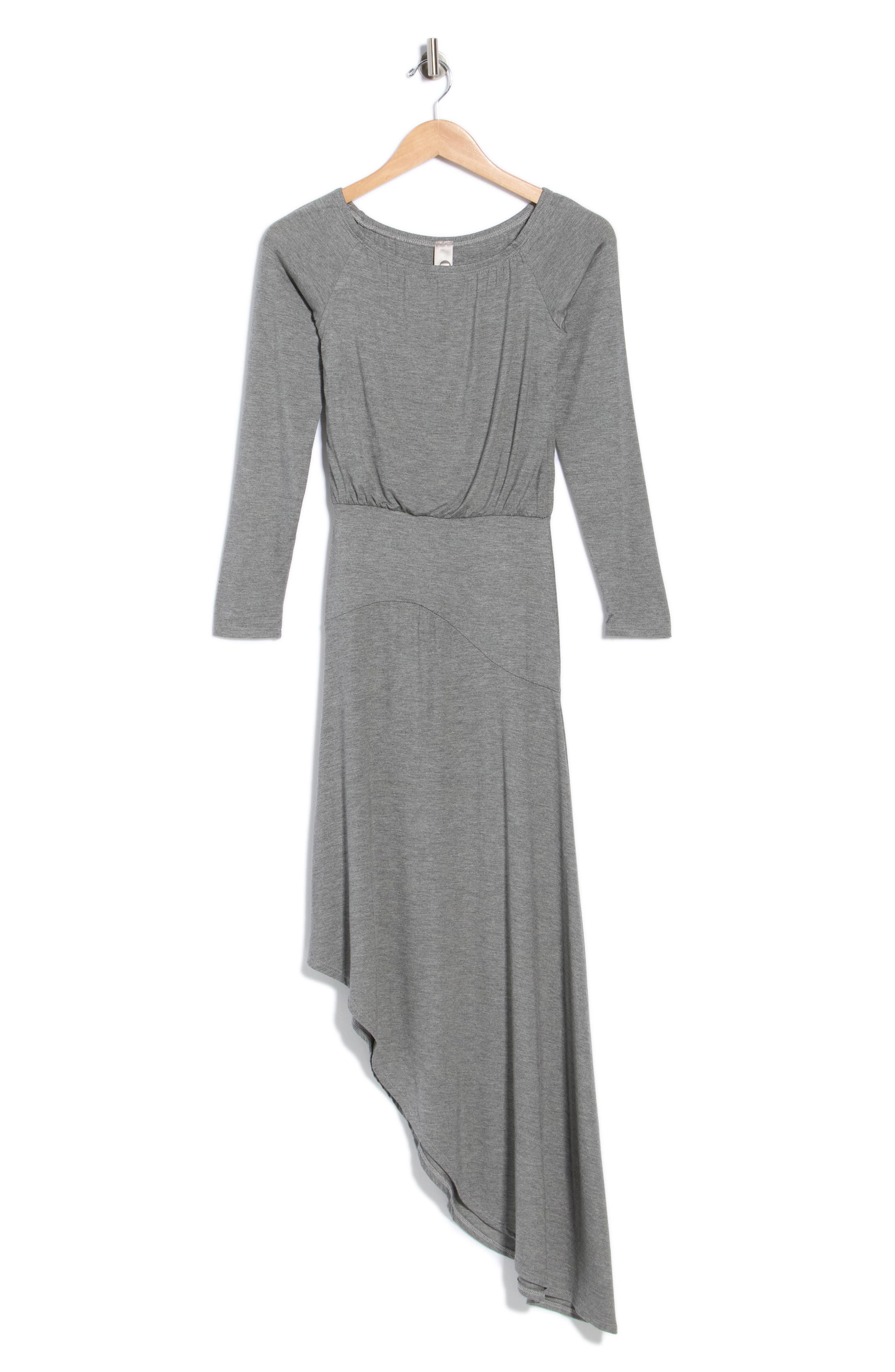 GO COUTURE Long Sleeve Asymmetric Hem Dress