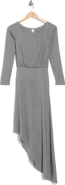 GO COUTURE Long Sleeve Asymmetric Hem Dress