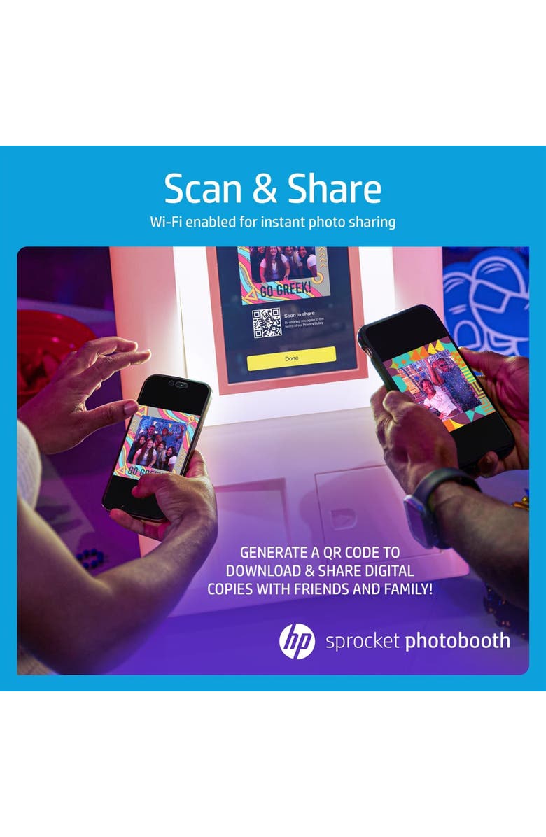 HP Sprocket Photobooth 3x4" Photo Printer Bundle, Alternate, color, Pink