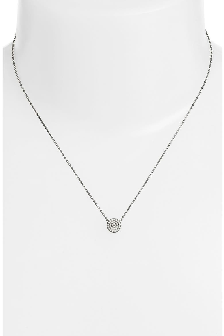 'Geo' Small Pendant Necklace, Alternate, color, BLACK