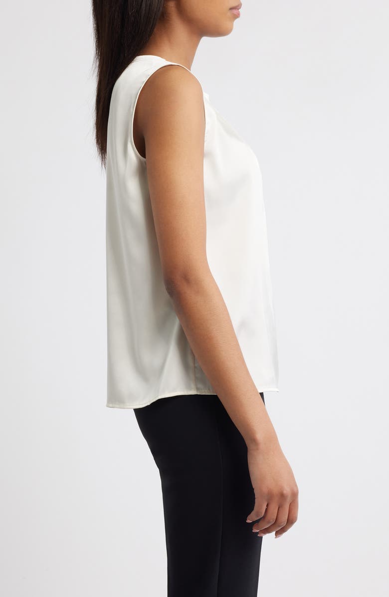 Anne Klein Pleat Neck Sleeveless Top, Alternate, color,