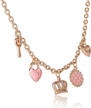 Juicy Couture Gold-Tone Crystal Charm Necklace Nordstrom