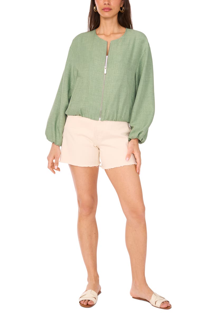 Vince Camuto Crop Bubble Jacket, Alternate, color, Eucalyptus