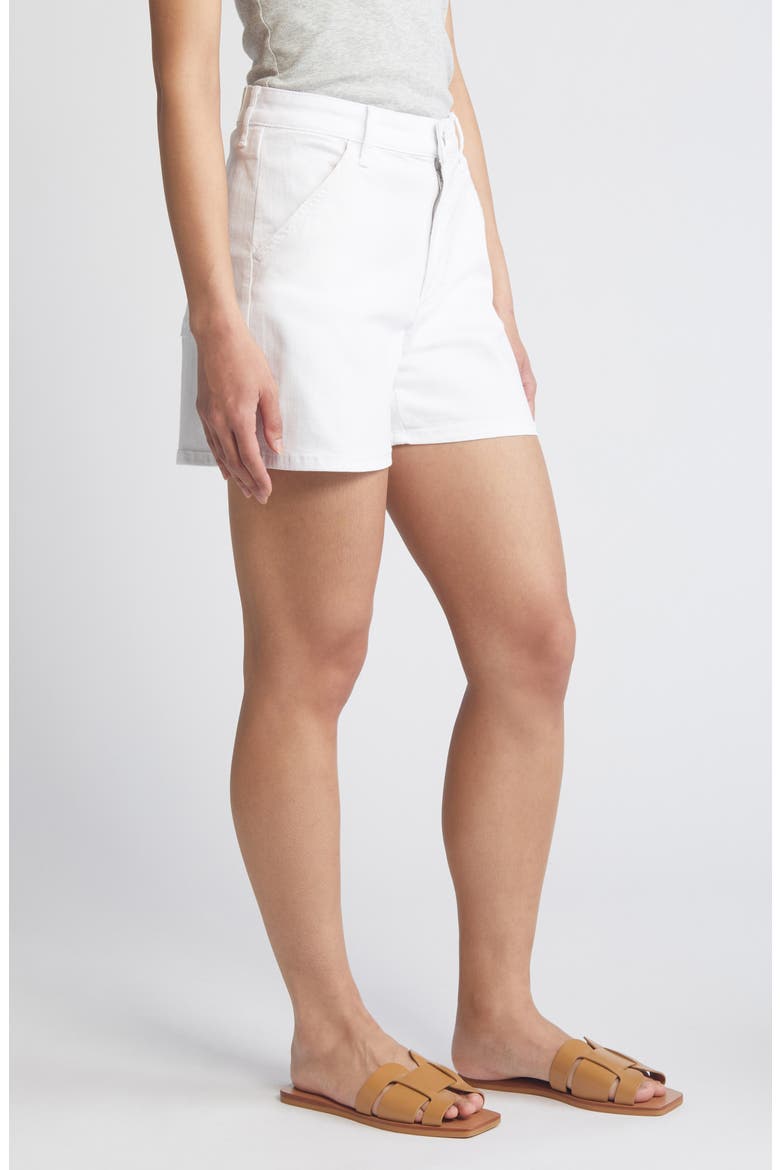 Kylie High Waist Twill Shorts, Alternate, color, WHITE FEATHER BLUE