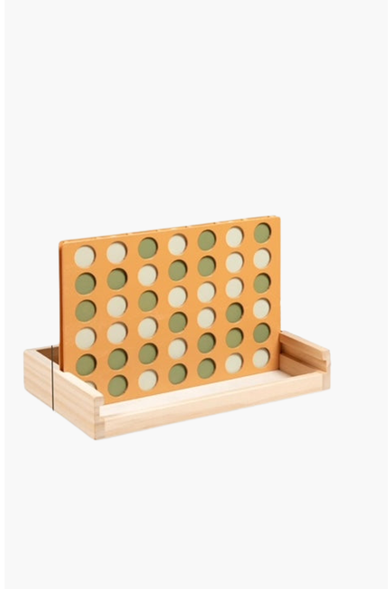 Wooden Four in a Row, Main, color, Beige