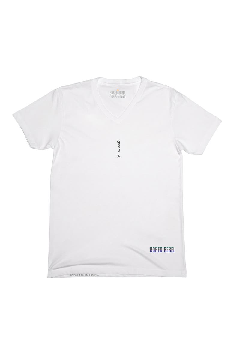 Groom V-Neck Graphic Undershirt, Alternate, color, WHITE