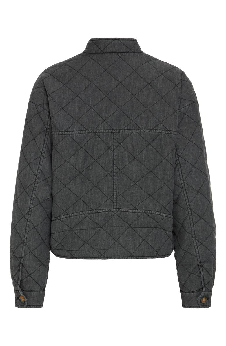 ICHI Quilted Jacket, Alternate, color, Denim Grey