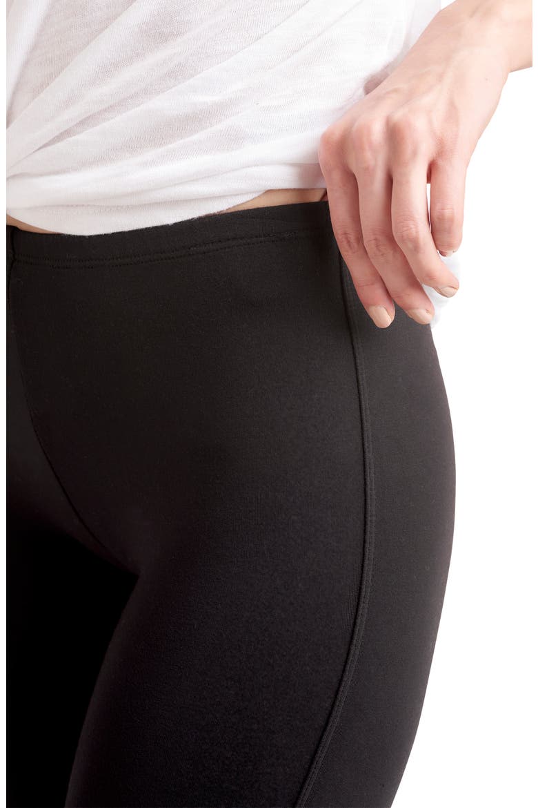 French Terry Leggings, Alternate, color, BLACK